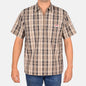 Ben Davis Short Sleeve Plaid 1/2 Zip Shirt
