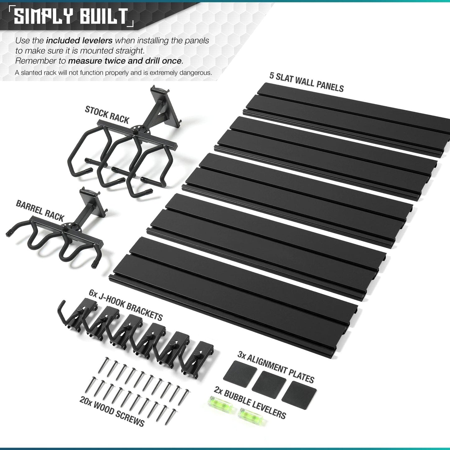 Wall Rack System - 5 Panel and Attachments