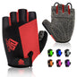 Bike Gloves Cycling Gloves Biking Gloves Bicycle Gloves for Men Women with Anti-Slip Shock-Absorbing Pad,Light Weight Half Finger Gloves for Cycling Workout Training Outdoor Black&gray X-Large
